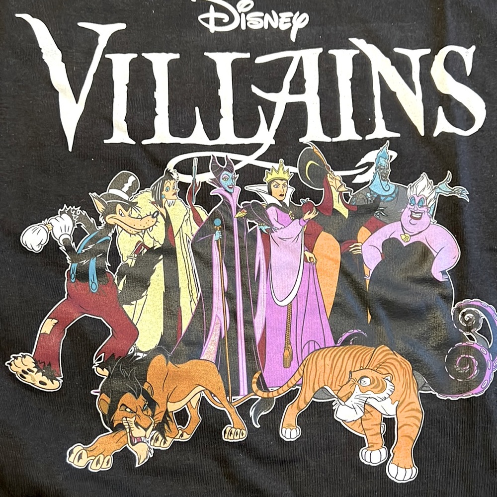 Black 90s style, Disney villains, vintage T-shirt